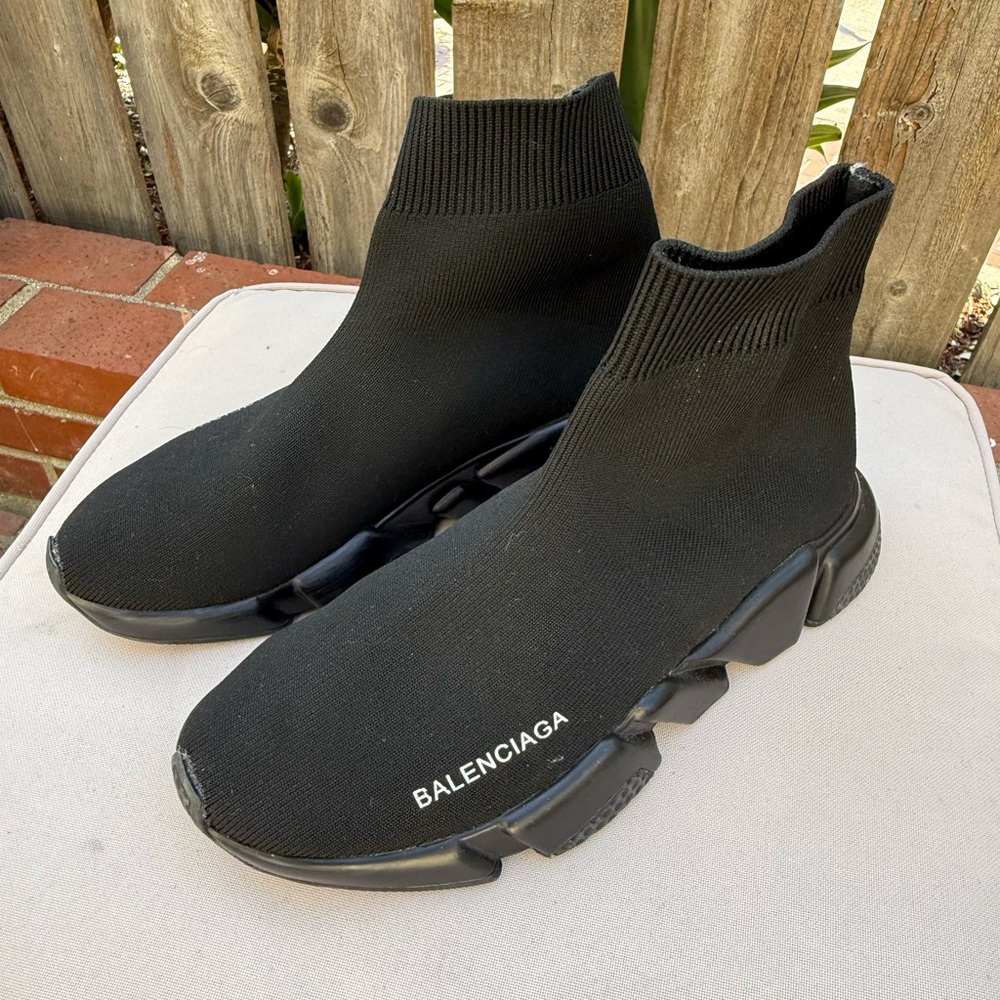 Balenciaga Men's Black Sock Sneakers